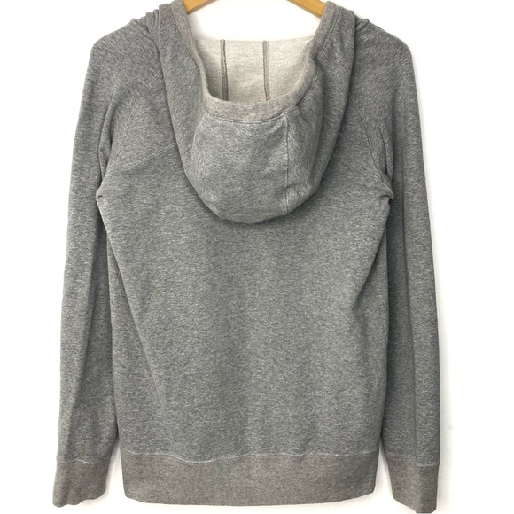 Vintage Nike Dri-Fit Women’s Heather Gray V-Neck Hoodie Sweatshirt Size Large - Picture 2 of 10